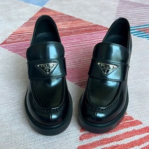 Prada heeled loafers - brand new - 38